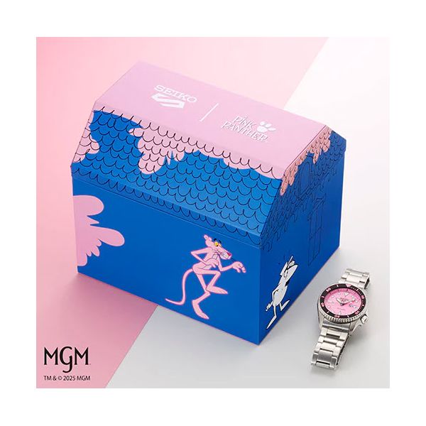 Seiko SRPM07 Limited Edition Pink Panther Watch Image 5 Skaneateles Jewelry Skaneateles, NY