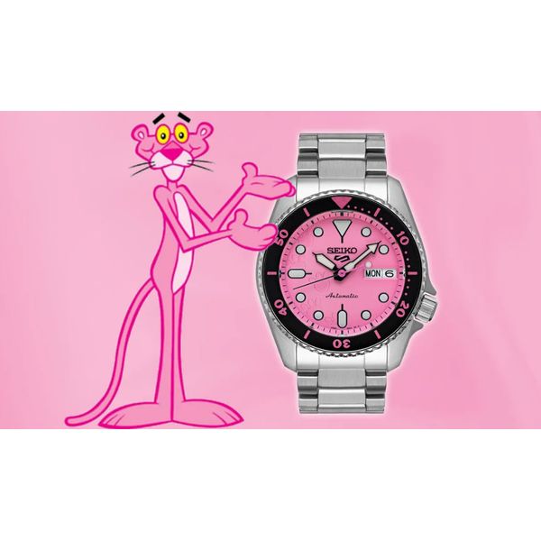 Seiko SRPM07 Limited Edition Pink Panther Watch Skaneateles Jewelry Skaneateles, NY