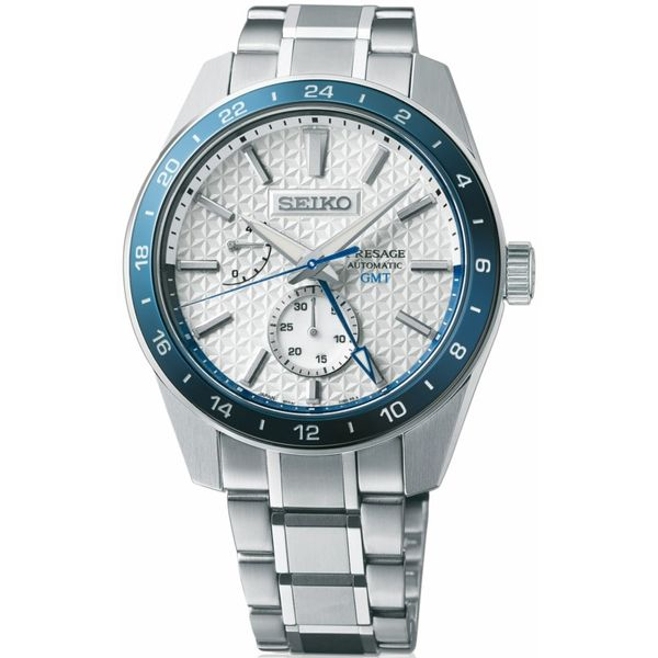 Gent's Seiko 42.2 mm Presage Sharp Edged GMT â€“ Shironeri 140th Anniversary Limited Edition Automatic Watch Skaneateles Jewelry Skaneateles, NY