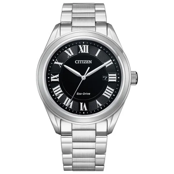 Gent's Citizen Eco-Drive WR50 SS Bracelet - Black Dial Skaneateles Jewelry Skaneateles, NY