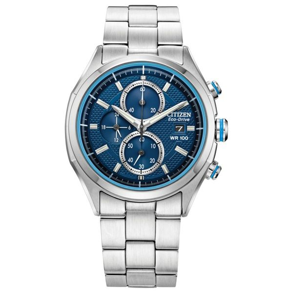 Gent's Citizen Eco-Drive WR100 SS Bracelet - Blue Dial Skaneateles Jewelry Skaneateles, NY