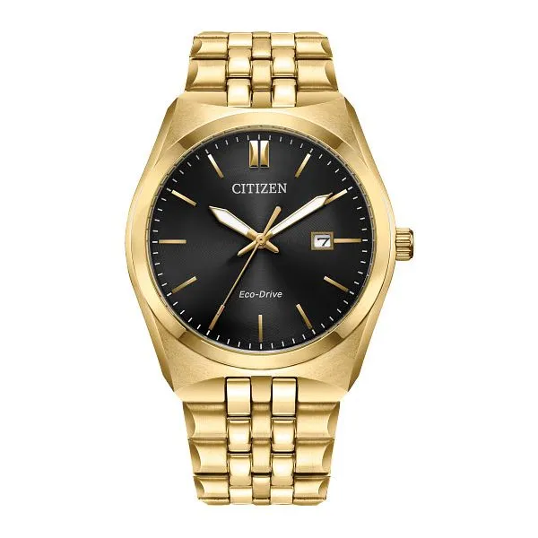 Gent's Citizen Corso Eco Drive SSG Bracelet Black Dial WR100 Skaneateles Jewelry Skaneateles, NY
