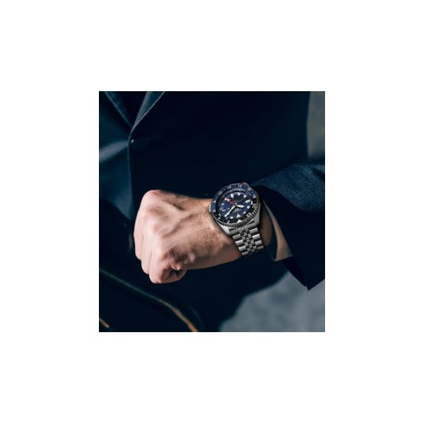 Seiko 5 Sports GMT Blue Dial Automatic Watch | Skaneateles Jewelry Image 3 Skaneateles Jewelry Skaneateles, NY