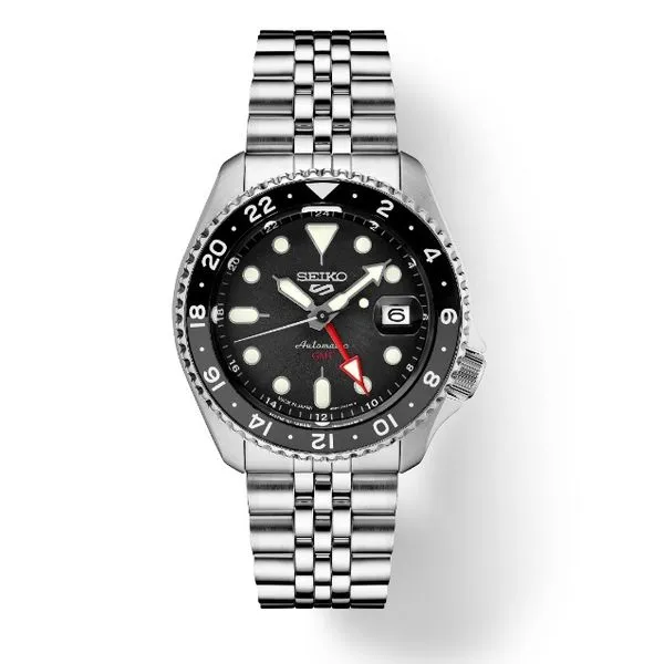 Seiko 5 Sports GMT SSK001 Black Dial Automatic – Skaneateles Jewelry Image 2 Skaneateles Jewelry Skaneateles, NY