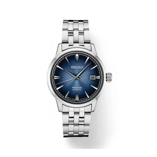 Seiko Presage Cocktail Time Automatic Blue Dial Date Watch Skaneateles Jewelry Skaneateles, NY