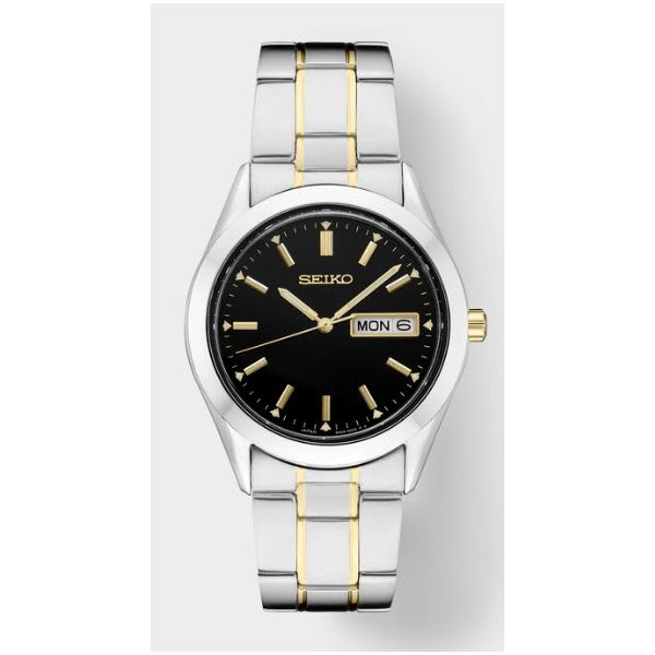 Seiko Essentials TT Stainless Steel Quartz, Black Dial; 100m WR Skaneateles Jewelry Skaneateles, NY