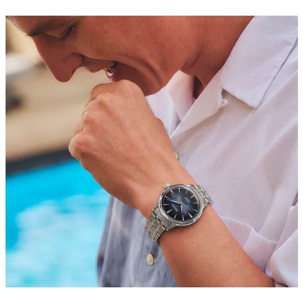 Seiko Presage Cocktail Time SRPB41 Automatic Blue Dial Watch | Skaneateles Jewelry Image 2 Skaneateles Jewelry Skaneateles, NY