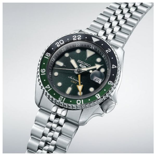 Seiko 5 Sports SKX GMT SSK035 Automatic Green Dial Watch | Skaneateles Jewelry Image 2 Skaneateles Jewelry Skaneateles, NY