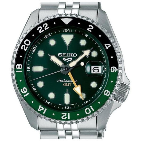 Seiko 5 Sports SKX GMT SSK035 Automatic Green Dial Watch | Skaneateles Jewelry Skaneateles Jewelry Skaneateles, NY