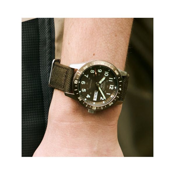 Seiko 5 Sports HDB009 | Automatic Field Watch with Compass Bezel | Skaneateles Jewelry Image 2 Skaneateles Jewelry Skaneateles, NY