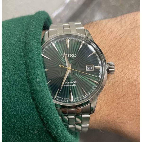 Seiko Presage | SRPE15 | Stainless Automatic Green Dial Watch Image 2 Skaneateles Jewelry Skaneateles, NY
