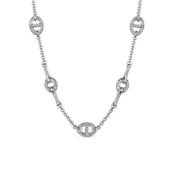 Sterling Silver Judith Ripka Vienna Multi Station Link Necklace Skaneateles Jewelry Skaneateles, NY