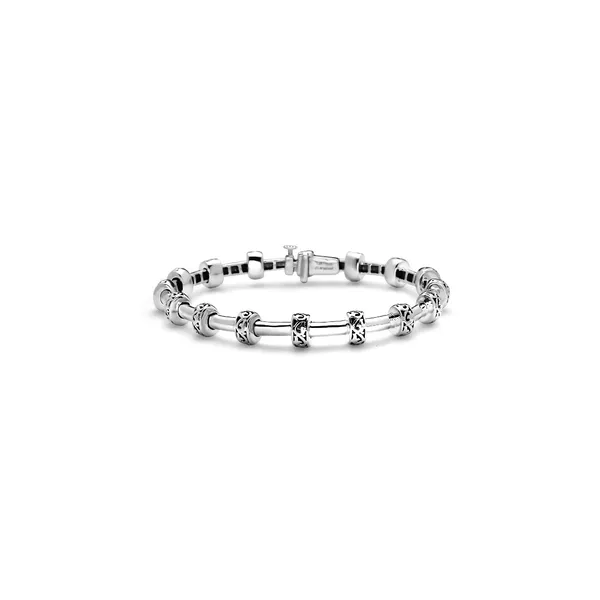 SS/14K WG Ladies Charles Krypell Tube Necklace 18