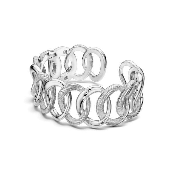 SS Judith Ripka Eternity Interlocking Link Cuff Bracelet Skaneateles Jewelry Skaneateles, NY
