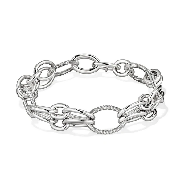 SS Judith Ripka Eternity Signature Double Link Chain Bracelet Skaneateles Jewelry Skaneateles, NY