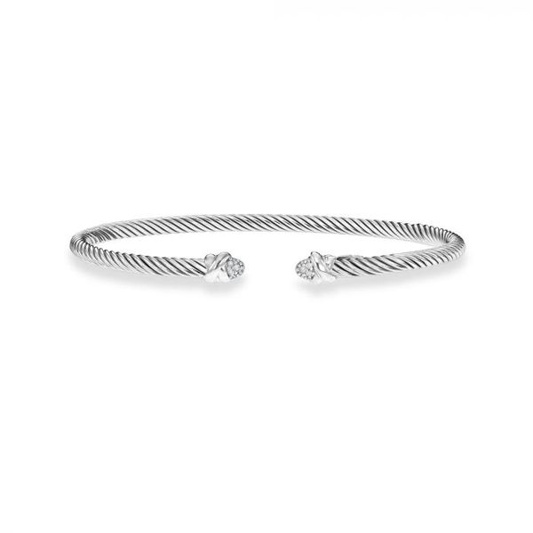 Sterling Silver Diamond Bangle Bracelet Skaneateles Jewelry Skaneateles, NY