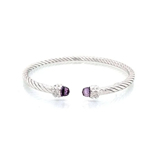 Sterling Silver & Amethyst Cuff Skaneateles Jewelry Skaneateles, NY