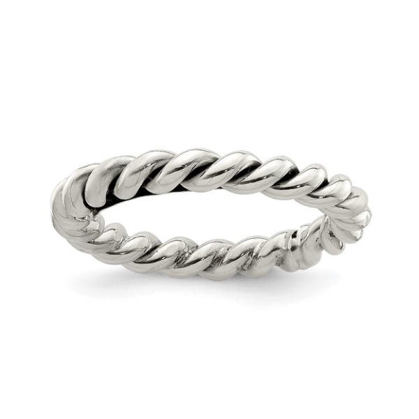 Sterling Silver Antiqued Twisted 3mm Ring Skaneateles Jewelry Skaneateles, NY