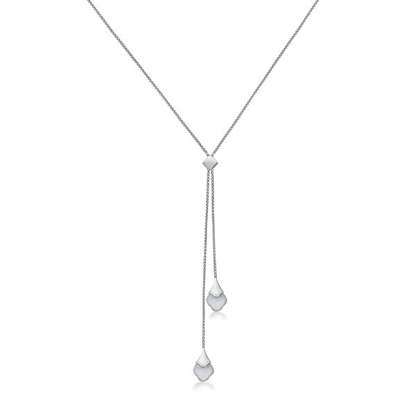 SS Ladies 20X15 mm Charles Krypell White Mother of Pearl Double Drop Lariat Necklace Skaneateles Jewelry Skaneateles, NY