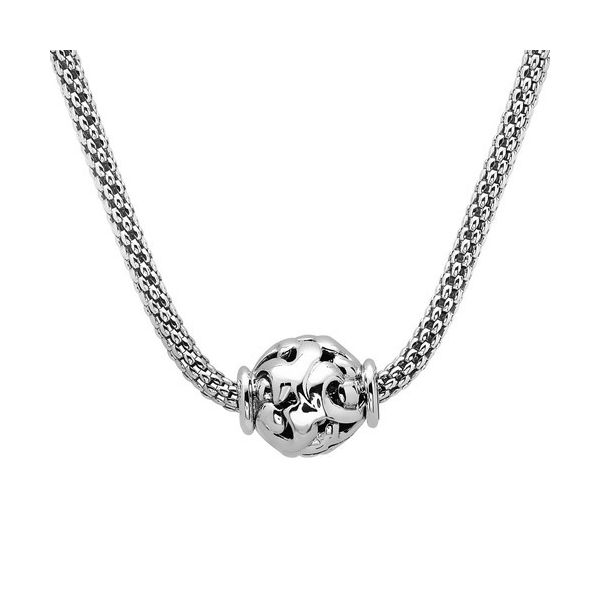 SS Ladies Charles Krypell Silver Bead Pendant w/Chain Skaneateles Jewelry Skaneateles, NY