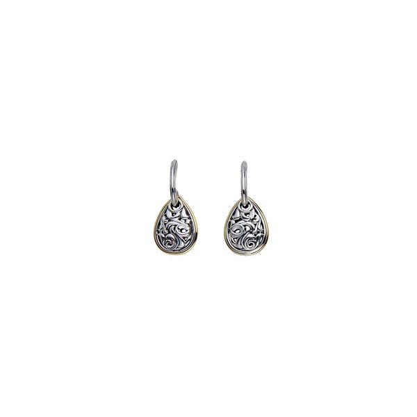 SS/14K WG/18K YG Ladies Charles Krypell 15 mm Pear Shape Fashion Earrings Skaneateles Jewelry Skaneateles, NY