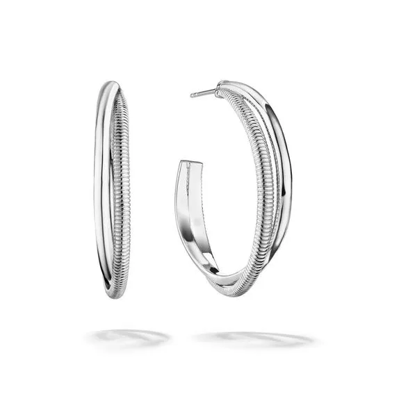 SS Judith Ripka Eternity Round Hoop Earrings Skaneateles Jewelry Skaneateles, NY