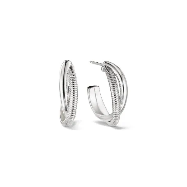SS Judith Ripka Eternity Small Round Hoop Earrings Skaneateles Jewelry Skaneateles, NY