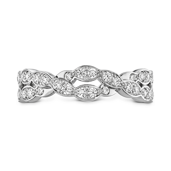 18K WG Ladies 0.34ct TW Hearts on Fire Diamond Lorelei Floral Double Twist Wedding Ring Skaneateles Jewelry Skaneateles, NY