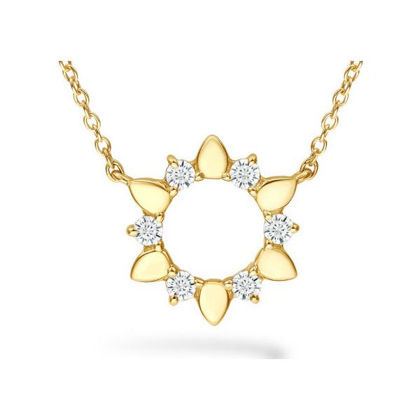 18K YG Ladies Hearts On Fire 0.16ct TW Diamond Aerial Eclipse Mini Pendant w/Chain Skaneateles Jewelry Skaneateles, NY