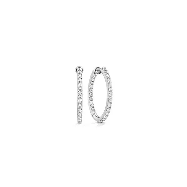 18K WG Ladies 0.83ct TW Hearts On Fire 22 mm Inside-Outside Diamond Hoops Skaneateles Jewelry Skaneateles, NY