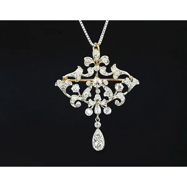 Estate Edwardian Diamond Brooch/Pendant similar item image