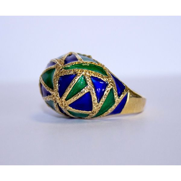 Italian Enamel Estate Ring Colonial Jewelers of Easton Easton, MD