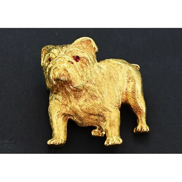 18kt. Yellow Gold Bulldog Pin (SOLD) Colonial Jewelers of Easton Easton, MD