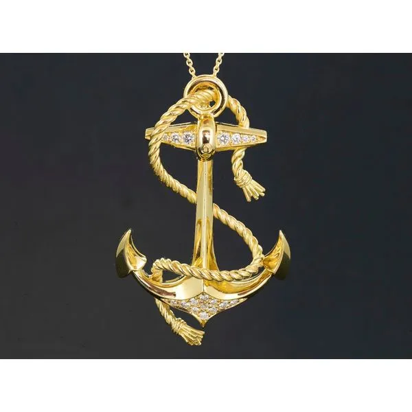 18kt. Yellow Gold Diamond Anchor Colonial Jewelers of Easton Easton, MD