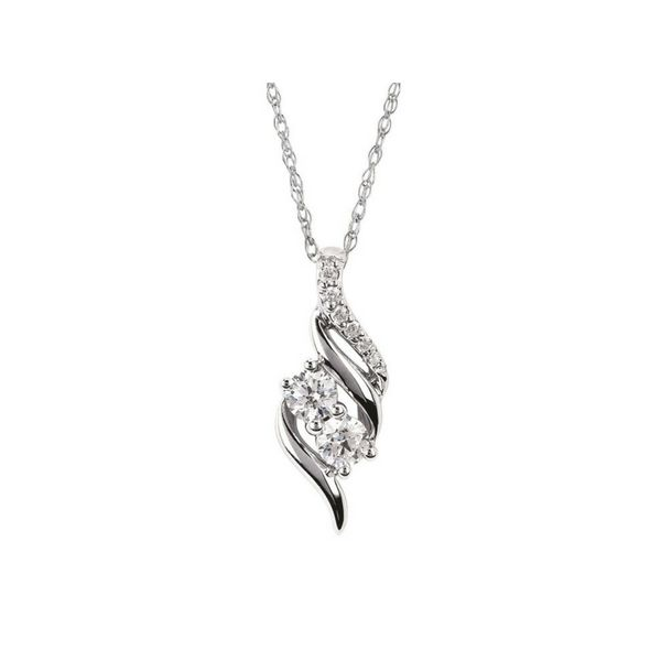 14K White Gold 2 Of Us Diamond Pendant Necklace Confer’s Jewelers Bellefonte, PA