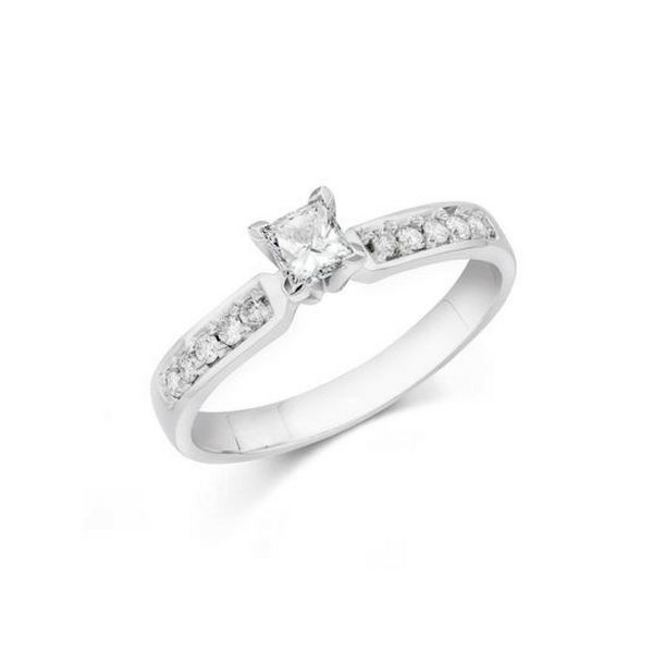 Princess Cut Diamond Engagement Ring .38ctw 10K White Gold Confer’s Jewelers Bellefonte, PA