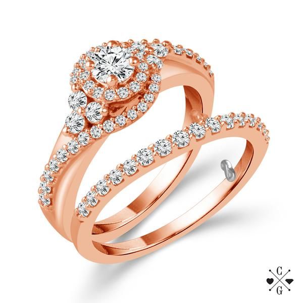 10k Rose Gold Diamond Bridal Set Confer’s Jewelers Bellefonte, PA