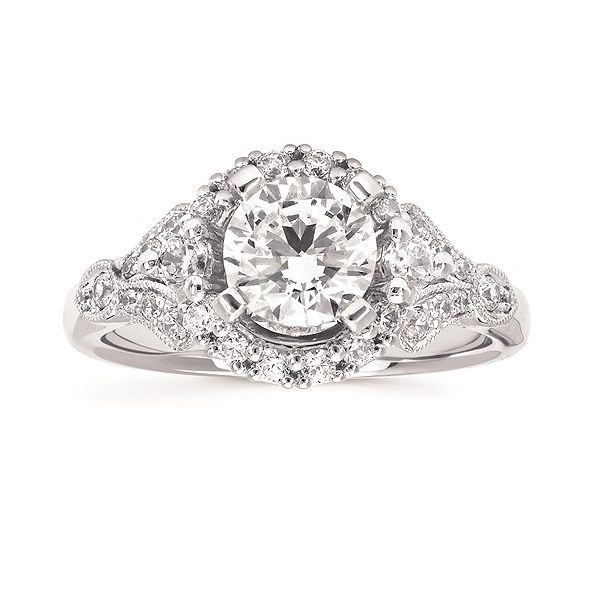 14K White Gold Vintage Style Diamond Semi Mount Confer’s Jewelers Bellefonte, PA