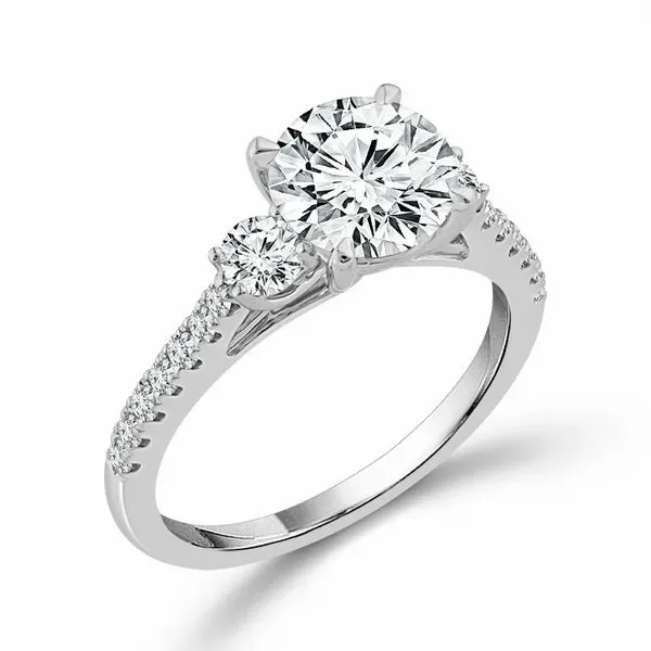 14K White Gold Three Stone Diamond Engagement Ring Confer’s Jewelers Bellefonte, PA