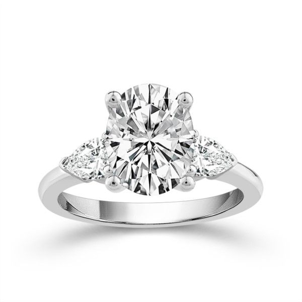 14K White Gold Three Stone Lab Grown Diamond Engagement Ring Confer’s Jewelers Bellefonte, PA
