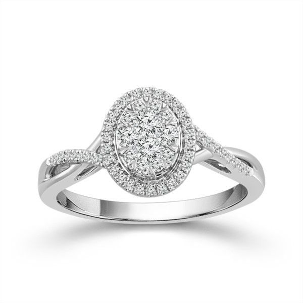 10 Karat White Gold Pave Style Engagement Ring Confer’s Jewelers Bellefonte, PA