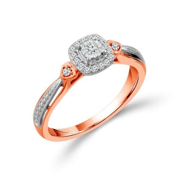 10K Rose And White Gold Diamond Promise Ring Confer’s Jewelers Bellefonte, PA