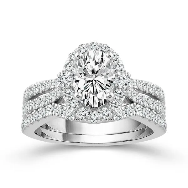 14 Karat White Gold Diamond Engagement Ring And Wedding Band Set Confer’s Jewelers Bellefonte, PA