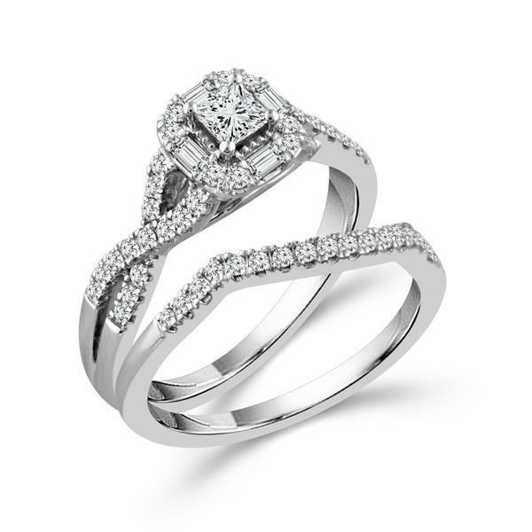 10 Karat White Gold Princess Cut Diamond Bridal Set Confer’s Jewelers Bellefonte, PA