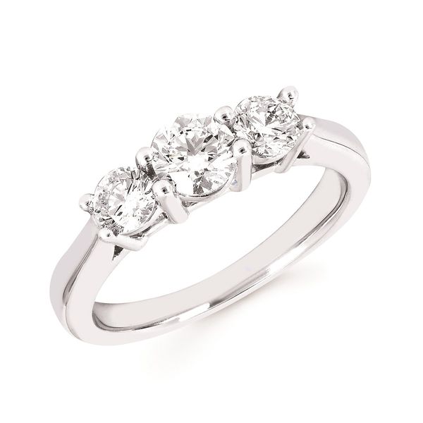 14K White Gold Eco-Brilliance® 1.00 Ctw. Prong Set 3 Stone Lab-Created Diamond Anniversary Band Confer’s Jewelers Bellefonte, PA