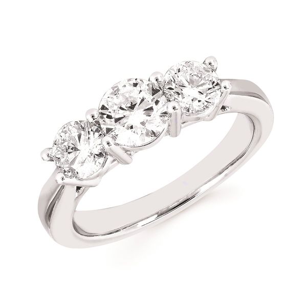 14K White Gold Eco-Brilliance® 1.50 Ctw. Prong Set 3 Stone Lab-Created Diamond Anniversary Band Confer’s Jewelers Bellefonte, PA