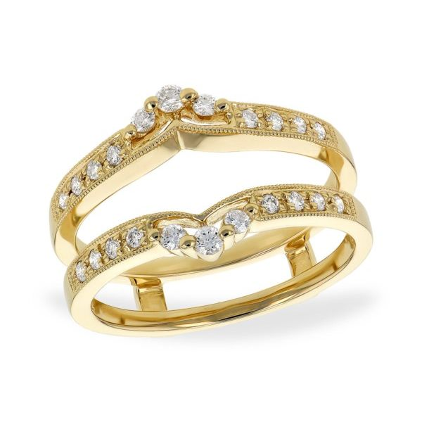 14k Yellow Gold Pointed Curve Wedding Wrap Insert Confer’s Jewelers Bellefonte, PA