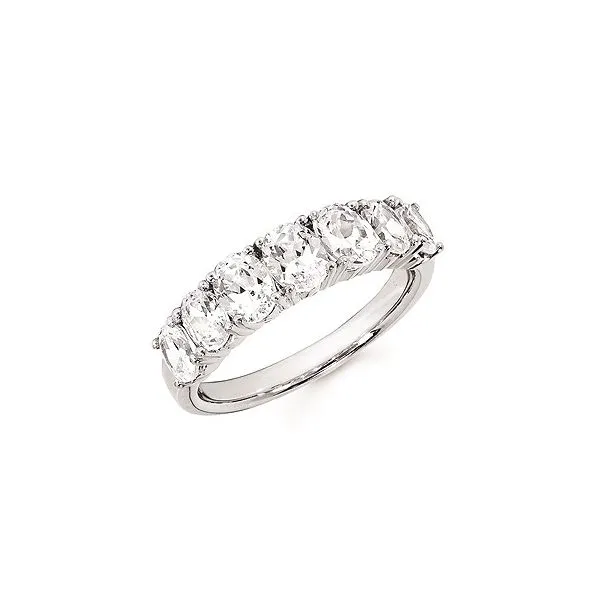 14K White Gold 7 Stone Oval Diamond Band Confer’s Jewelers Bellefonte, PA