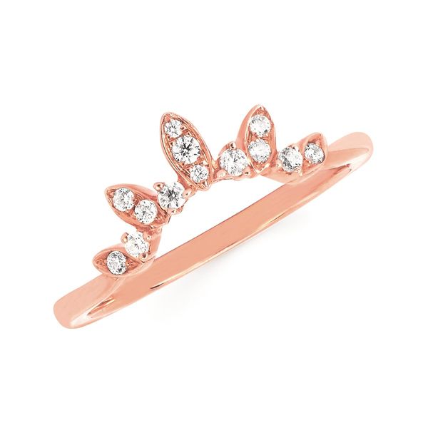 14K Rose Gold Curved Diamond Band Confer's Jewelers Bellefonte, PA