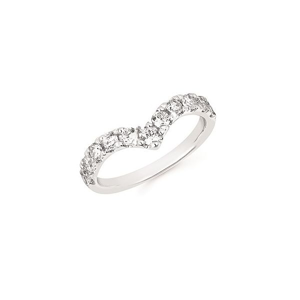 14K White Gold Curved Diamond Band Confer’s Jewelers Bellefonte, PA